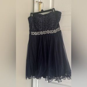 Blue strapless homecoming dress size 9 City Studio brand